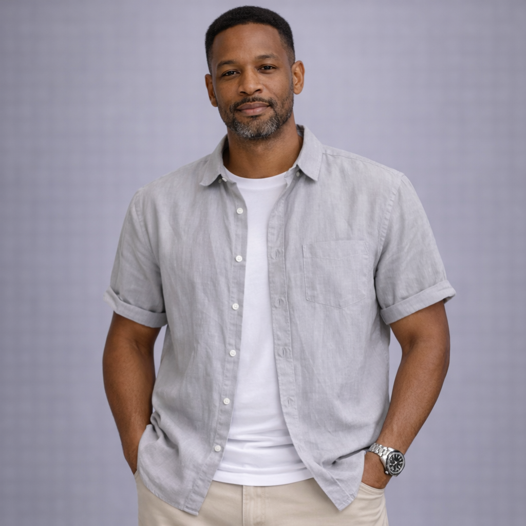 Camisa Casual Masculina Lumiére Linen