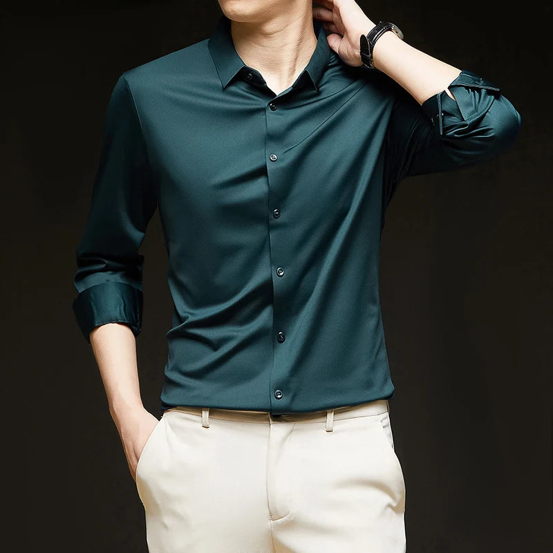 Camisa Social Elástica Masculina Lumiére Rouvier