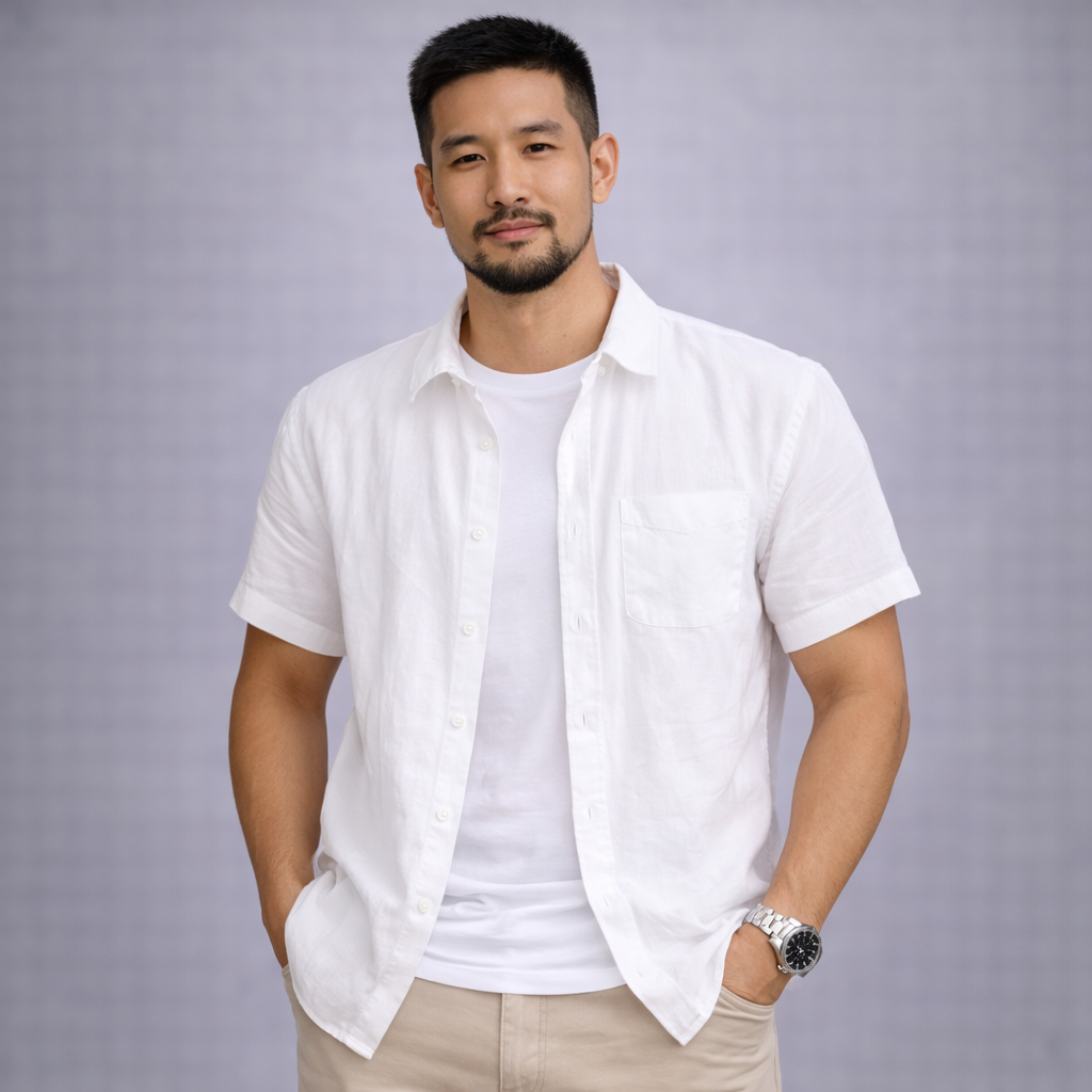 Camisa Casual Masculina Lumiére Linen