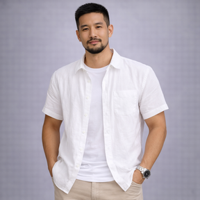 Camisa Casual Masculina Lumiére Linen