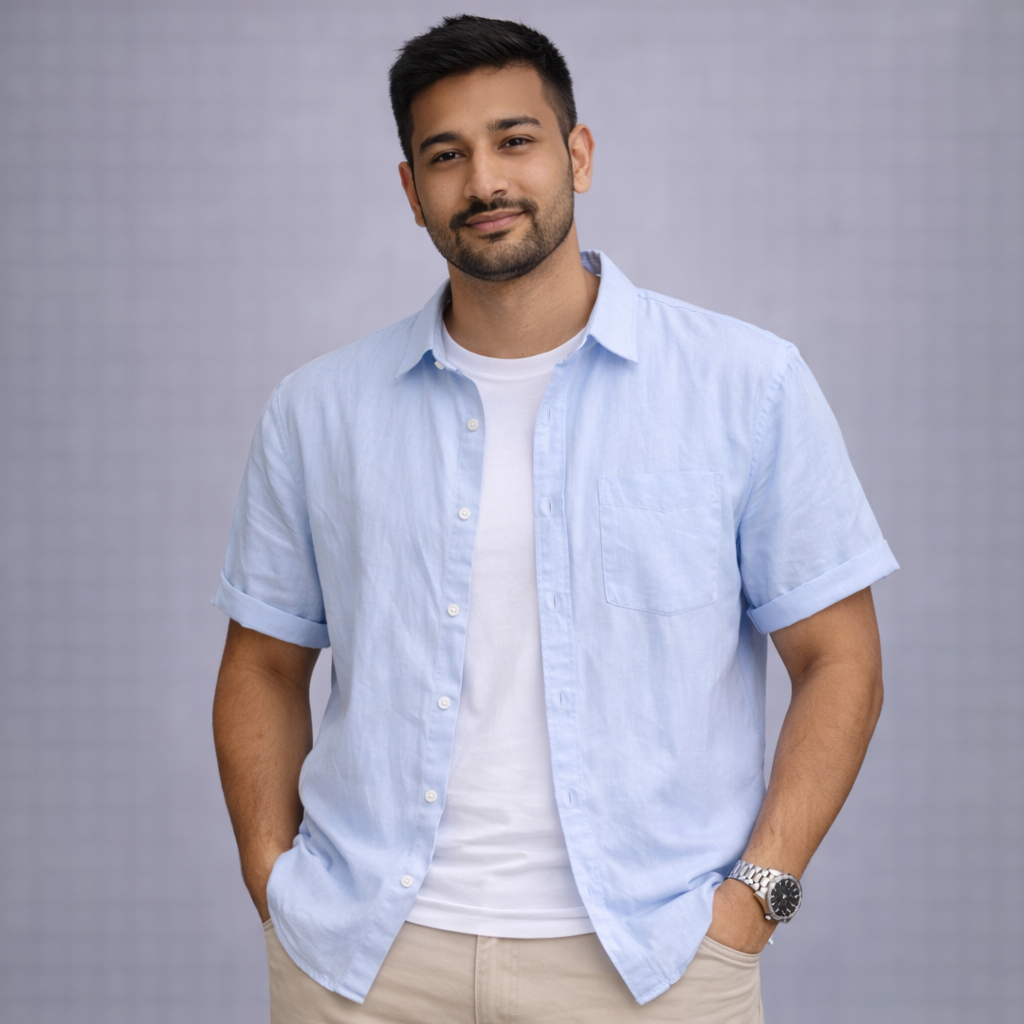 Camisa Casual Masculina Lumiére Linen