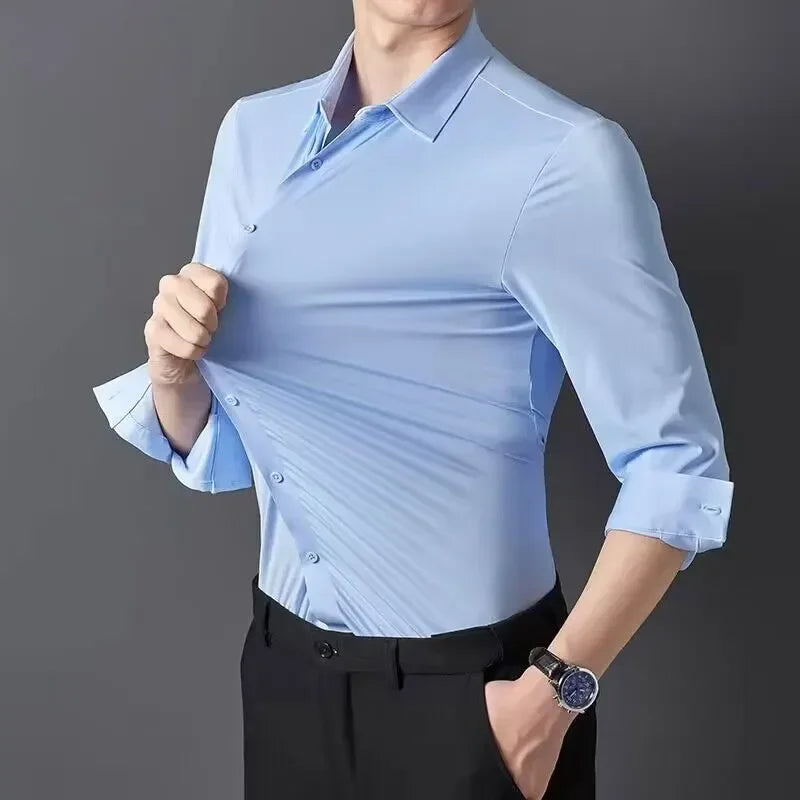 Camisa Social Elástica Masculina Rouvier